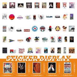 10/30/50PCS Kyoto Landscape Stickers Japanese Style Cartoon  Aesthetic Decals Decoration For Skateboard Fridge Phone Laptop Toys (ONLINE ORDER ONLY)