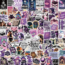 Purple Witch Cartoon Stickers Pack - Fridge, Laptop, Luggage, Skateboard, Graffiti (ONLINE ORDER ONLY)