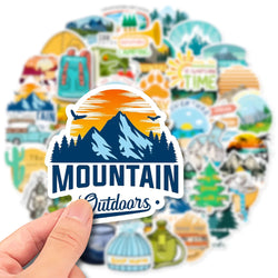 Outdoor Adventure Stickers Pack - Climbing, Skateboard, Laptop, Luggage, Fridge Decor (Online Order Only)
