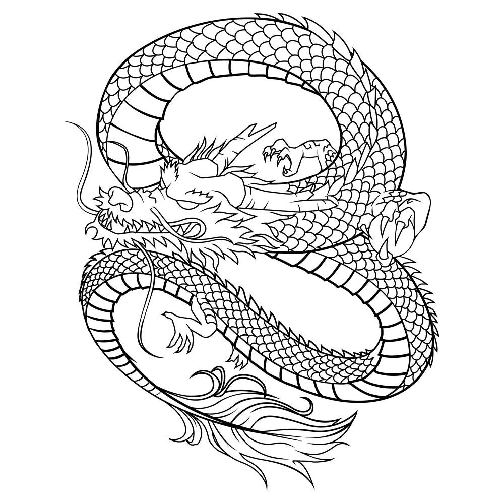 Anime Detachment Car Sticker Dragon Body Big Picture Decoration Body Movement Style Die Cutting Waterproof PVC Vinyl Decals (ONLINE ORDER ONLY)