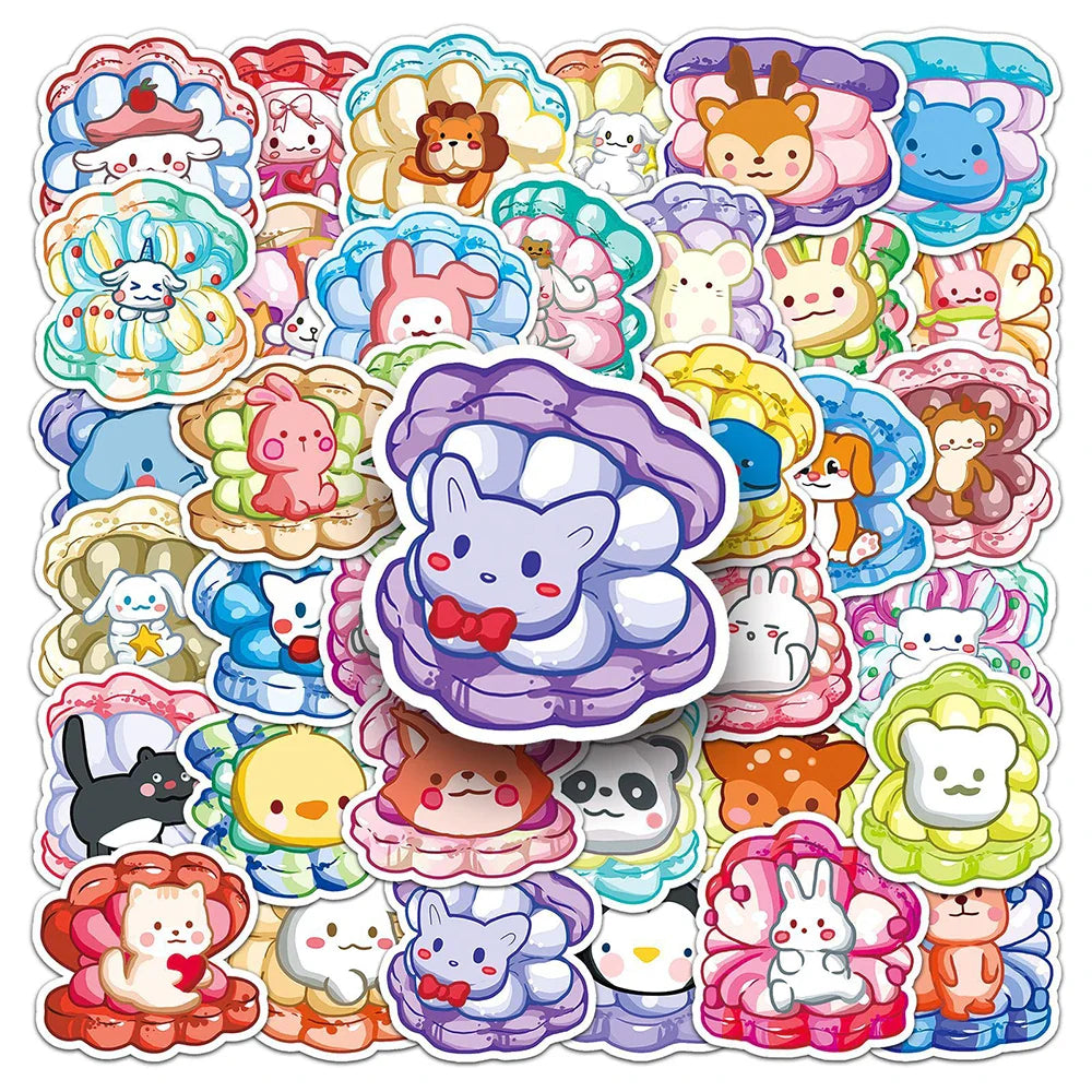 Colorful Animal Graffiti Stickers for Laptop, Luggage, Guitar, Notebook, Phone - Waterproof, Kids Toys (10/30/50/100pcs) (ONLINE ORDER ONLY)