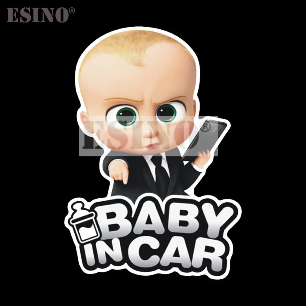 Car Styling Funny Lovely Cartoon Cool Boy Baby in Car Decorative Whole Body Sticker Car Accessories Styling Decal Vinyl (Online Order Only)