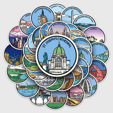 50Pcs Cartoon Waterproof Vinyl Stickers for Skateboard Snowboard Decals (Online Order Only)