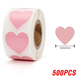 100-500pcs 1inch Red Heart Stickers for Valentine's Day New Baking Packaging Sticker Envelope Seals Love Decorative Stickers (ONLINE ORDER ONLY)