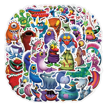 10/50Pcs Little Monster Stickers For Notebooks Stationery Kscraft Vintage Cute Sticker Craft Supplies Scrapbooking Material (Online Order Only)