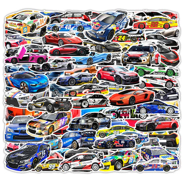 10/30/50/102PCS JDM Retrofit Racing Car Graffiti Stickers Laptop Luggage Motorcycle Fridge Car Waterproof Cool Sticker Kids Toy (ONLINE ORDER ONLY)