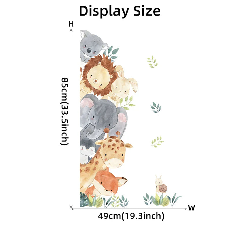 Watercolor Cartoon Animals Wall Stickers (ONLINE ORDER ONLY)