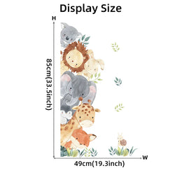 Watercolor Cartoon Animals Wall Stickers (ONLINE ORDER ONLY)