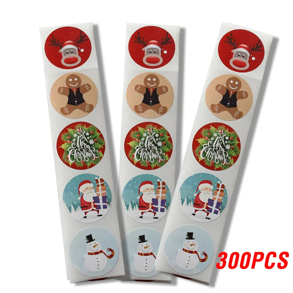 100-500pcs Thank You Sticker Design Diary Christmas Sticker Gift Sealing Sticker Holiday Birthday Party Gift Decoration Label (ONLINE ORDER ONLY)