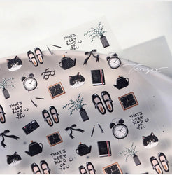 Black Cat Kitten Glasses Camera Timepiece Shoe Notebook Vase Pen Teapot Bowknot Item Adhesive Nail Art Stickers Manicure Decals (Online Order Only)