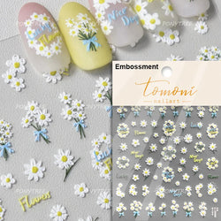 Retro Mini Flower Vintage Leaves Hot Stamping Petal Daisy Delicate Chic Self Adhesive Nail Art Stickers Manicure Decal Wholesale (ONLINE ORDER ONLY)