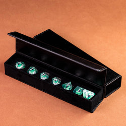 7 Piece Handcrafted Sharp Edged Dice Set With Liquid Core Eyeball (Online Order Only)