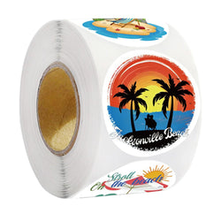 100-500pcs Summer Stickers Round Gift Seal Label Sticker Diary Stationery Stickers For Wedding Party Decor Handmade Sticker (Online Order Only)