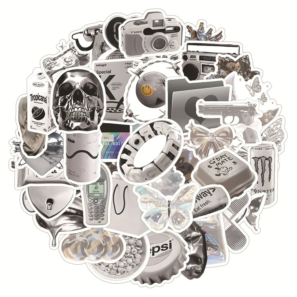 3D VSCO Cartoon Stickers for DIY Scrapbook, Notebook, Suitcase, Phone, Laptop, Guitar - 10/30/60pcs (ONLINE ORDER ONLY)