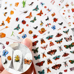 30pcs/Set Y2K 3D Cute Insect Nail Stickers Chic Dragonfly Spider Insect Butterfly Design Sliders Ladybug Beetle Manicure Decals* (Online Order Only)