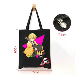 Demon Slayer Canvas Bag: Nezuko & Tanjiro Zipper Tote (ONLINE ORDER ONLY)