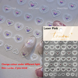 Black Punk Star Heart Laser Stroke Dark Wind Sexy Water Droplet Delicate Adhesive Nail Art Decorations Stickers Manicure Decals (ONLINE ORDER ONLY)