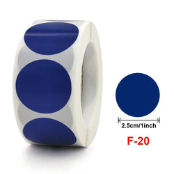 500/1000pcs/ roll Color Dot Stickers Removable 1.3cm Chroma Label for Inventory Organize,File Classification Stationery Sticker (Online Order Only)