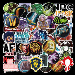 50Pcs World of Warcraft Tribal Hero Reflective Car Sticker And Decla For Ford Focus Honda Volkswagen Stickers (ONLINE ORDER ONLY)