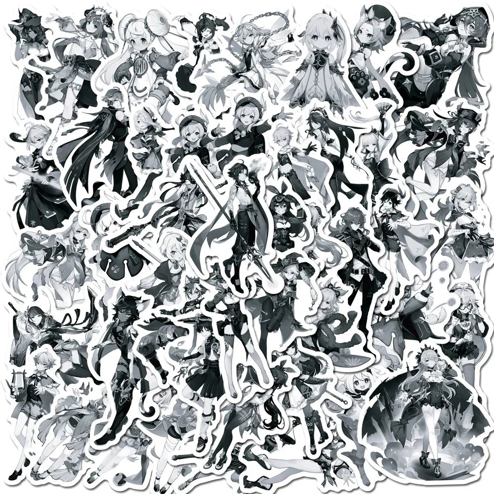 Genshin Impact Anime Stickers 10/30/50pcs Waterproof Decals for Phone Laptop Luggage Car (ONLINE ORDER ONLY)