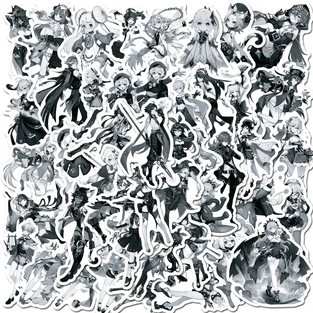 Genshin Impact Anime Stickers 10/30/50pcs Waterproof Decals for Phone Laptop Luggage Car (ONLINE ORDER ONLY)