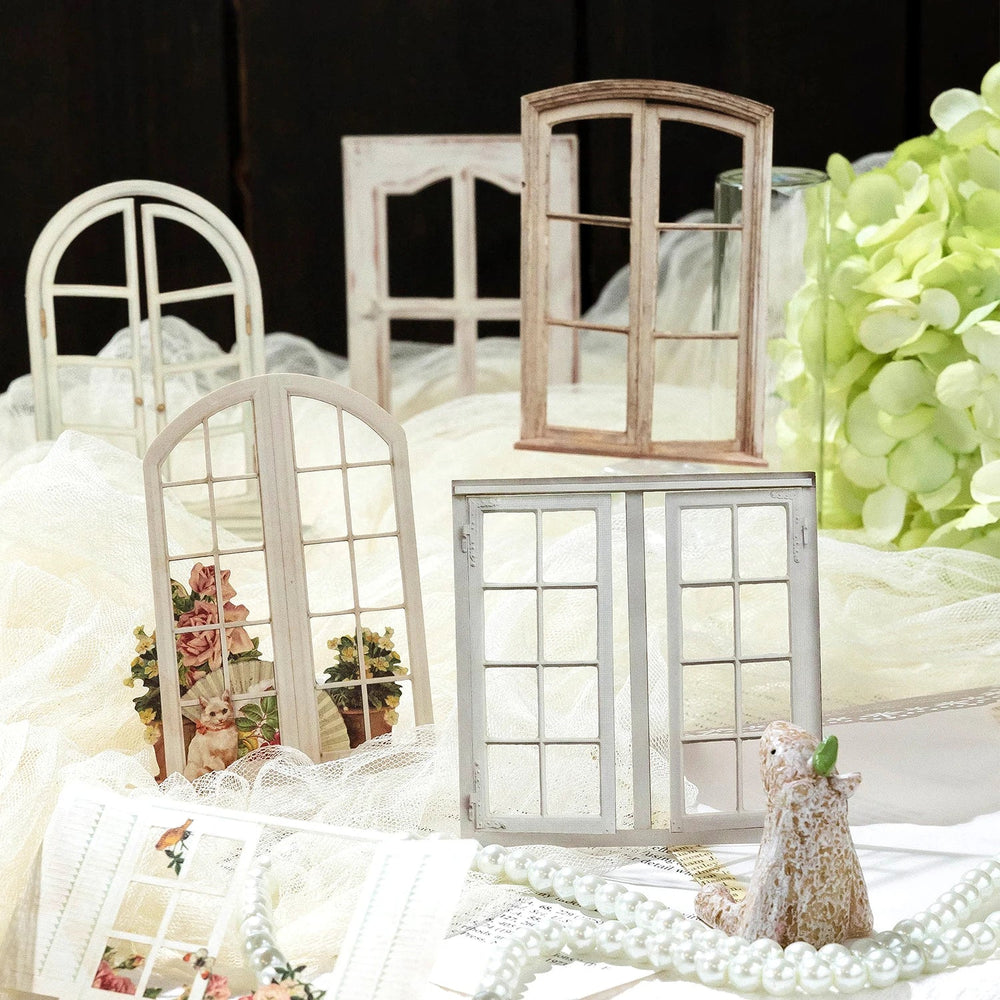 JIANQI 10 Pcs Laser Cut Window Stickers Scrapbooking Vintage DIY Craft Material (Online Order Only)