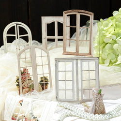 JIANQI 10 Pcs Laser Cut Window Stickers Scrapbooking Vintage DIY Craft Material (Online Order Only)