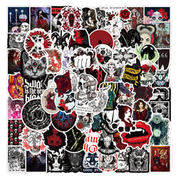 Gothic Horror Graffiti Stickers: 10/50/100pcs for Skateboard, Helmet, Laptop (ONLINE ORDER ONLY)