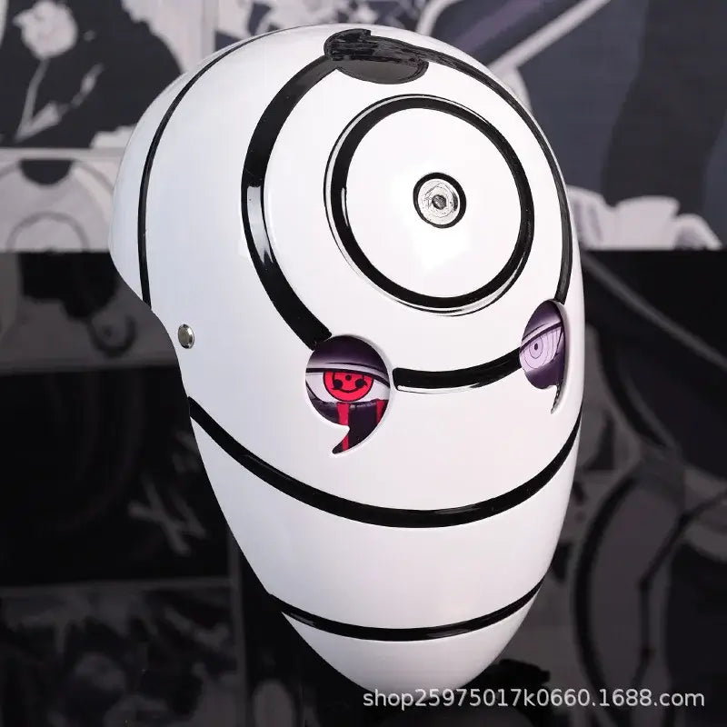 Obito Cosplay Mask: High Gloss Akatsuki Anime Prop