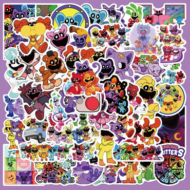 10/30/50PCS Funny Smiling Critters Cartoon Sticker Packs (Online Order Only)