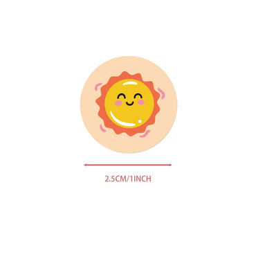 100-500pcs Cute Cartoon Sticker Rainbow Sun Labels Scrapbook Gift Decor Sealing Stickers Children Stationery Stickers (ONLINE ORDER ONLY)
