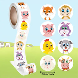 100-500pcs Reward Encouraging Graphic Stationery Animal Sticker Kindergarten School Students Child Teacher Cartoon Cute Sticker (ONLINE ORDER ONLY)