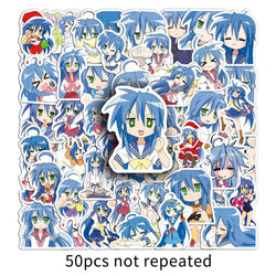 10/30/50PCS Izumi Konata Stickers Animation Decals Cartoon DIY Toy Fridge Luggage Laptop Phone Guitar Bike Skatebaord Sticker (ONLINE ORDER ONLY)