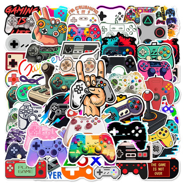 10/30/50PCS Cool Vintage Joystick Gamepad Stickers DIY Skateboard Laptop Notebook Phone Car Bike PVC Waterproof Sticker Kids Toy (Online Order Only)