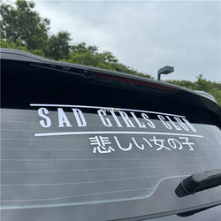 Car Stickers for Japanese Style SAD GIRLS CLUB Decal Auto Body Rear Front Windshield Window Vinyl Text Decoration Applique (ONLINE ORDER ONLY)