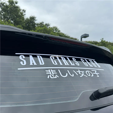 Car Stickers for Japanese Style SAD GIRLS CLUB Decal Auto Body Rear Front Windshield Window Vinyl Text Decoration Applique (ONLINE ORDER ONLY)