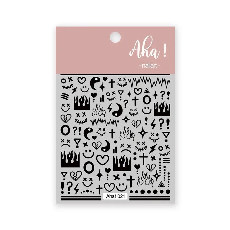 Japanese Style Little Daisy 3D Nail Stickers Summer White Florals Petals Flowers Back Glue Decals Cute Five Petals Manicure Tips (ONLINE ORDER ONLY)