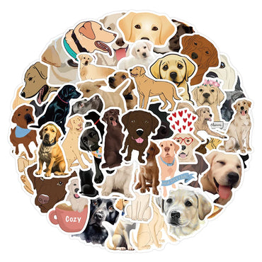 10/30/60PCS Cartoon Animal Labrador Stickers Cute Dog Decals For Skateboard Suitcase Fridge Guitar Bike Phone Car DIY Toys Gift (ONLINE ORDER ONLY)