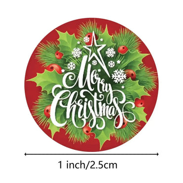 100-500pcs Merry Christmas Stickers Envelope Gift Cards Package Seal Label Christmas Decoration Gift Series Sticker Tags (ONLINE ORDER ONLY)