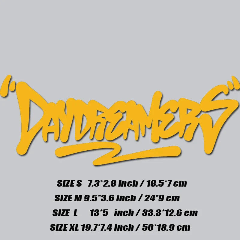 "DAY DREAMERS"DECAL,creative&fashion text for you good look car,high quality for car trucks motorcycles &laptops (ONLINE ORDER ONLY)