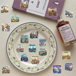 50PCS Cartoon City PET Sticker Aesthetic Decoration Scrapbooking Korean Stationery DIY Hand Accounting Tools Supplies for Kids (ONLINE ORDER ONLY)