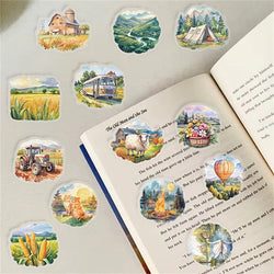50PCS Kawaii Rural Scenery PET Sticker Aesthetic Decoration Scrapbooking Stationery DIY Hand Accounting Supplies for Kids (ONLINE ORDER ONLY)
