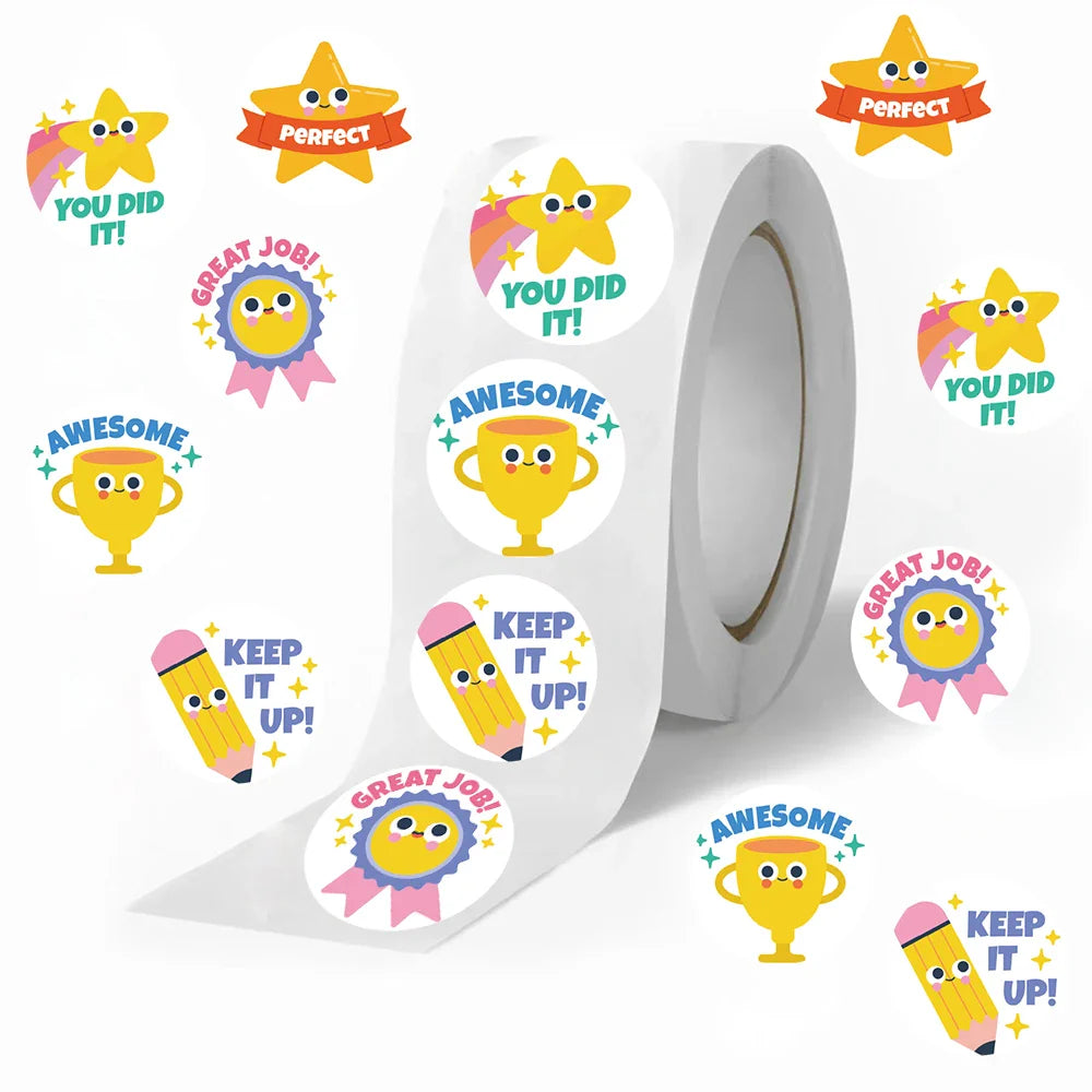 500pcs Colorful Star Stickers for Kids Reward Encourage School Classroom Cartoon Cute Stars Stickers for Teachers DIY Craft (Online Order Only)