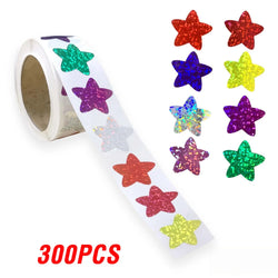 100-500pcs Color Star Sticker Birthday Wedding Gift Party Decor Seal Sticker Envelope Invitation Sticker Baking Label (ONLINE ORDER ONLY)