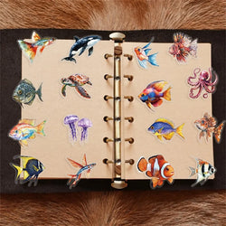 50PCS Cartoon Sea World PET Sticker Aesthetic Decoration Scrapbooking Stationery DIY Hand Accounting Supplies for Kids (ONLINE ORDER ONLY)