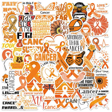 Leukemia Awareness Stickers 50PCS - Aesthetic Decals for Kids, Laptop, Bottle, Refrigerator (Online Order Only)