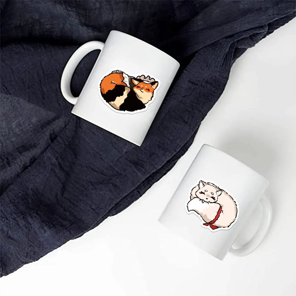 50pcs Cute Cartoon Animals Fox Graffiti Stickers For Laptop Water Bottle Luggage Notebook Phone Waterproof Graffiti Vinyl Decals (ONLINE ORDER ONLY)