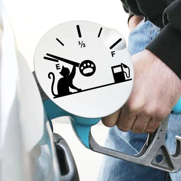 Cute Cat Full Gas Gauge Sticker for Car Fuel Tank Cap Door Decoration Exterior Accessories Outdoor Stickers Pvc Vinyl Decals (ONLINE ORDER ONLY)