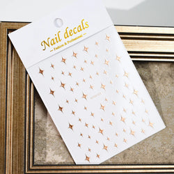 1PCS Sliver Stars Nails Stickers 3D Bronzing Laser White Cross Starlight Glossychic Y2K Stylish Adhesive Manicure Decorations *# (Online Order Only)