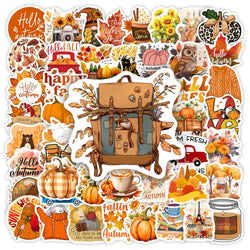 Lovely Autumn Fall Stickers Aesthetic DIY Gift Kids Toy Decal for Laptop Phone Scrapbook Luggage Decorative Bottles Waterproof (ONLINE ORDER ONLY)
